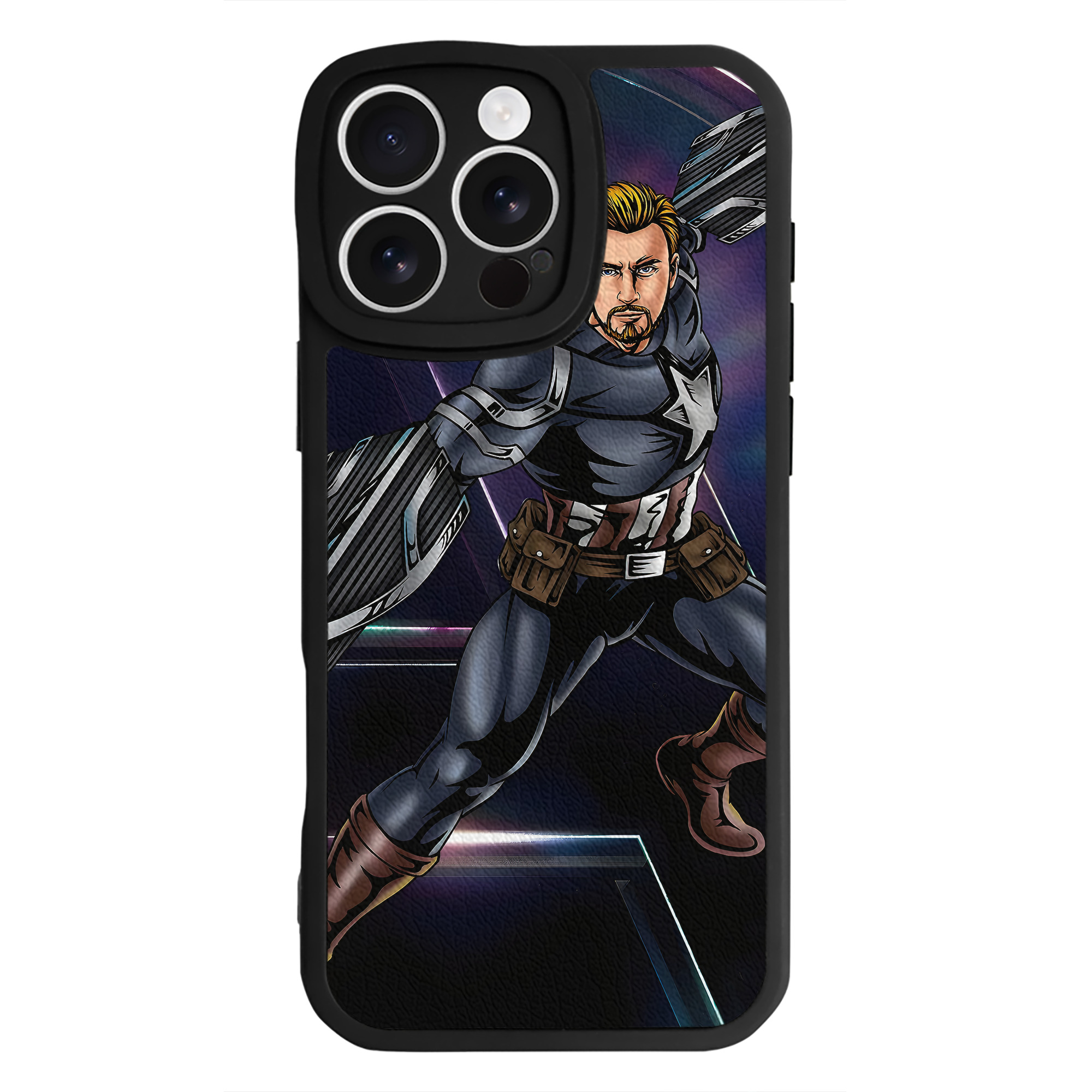 （画像用） アベンジャーズ The Avengers 【iPhone 16シリーズ対応】シリコンスマホケース（レザー調） 材質：シリコン